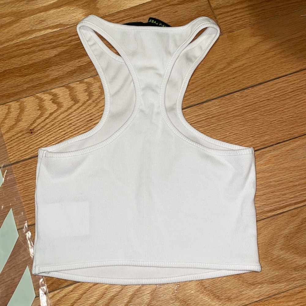 Off White Row Tank - Picture 4 of 7